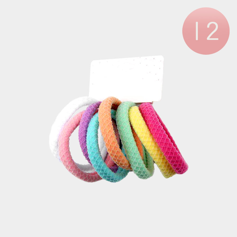 12 SET OF 8 - Classic Elastic Hairband Set