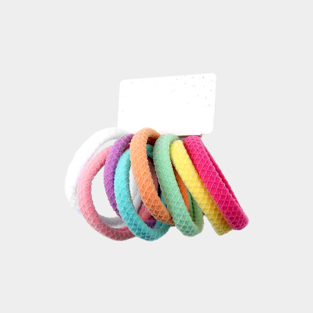 12 SET OF 8 - Classic Elastic Hairband Set