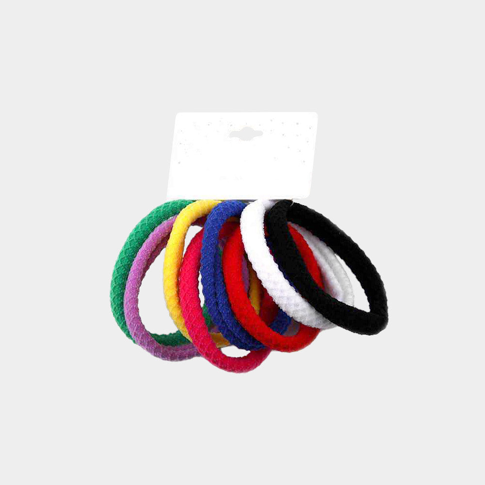 12 SET OF 8 - Classic Elastic Hairband Set