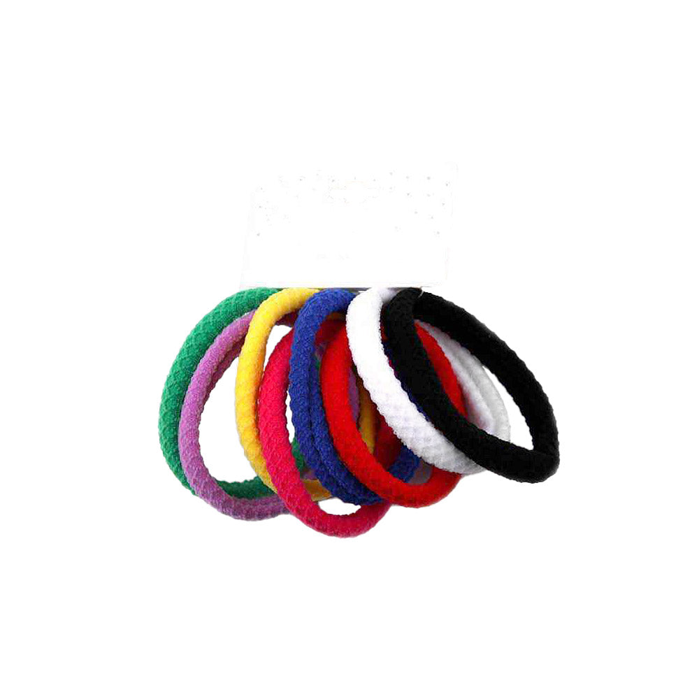 12 SET OF 8 - Classic Elastic Hairband Set