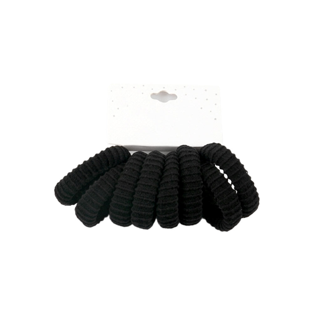 12 SET OF 8 - Textured Elastic Hairband Set