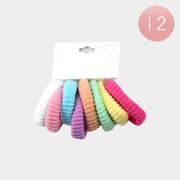 12 SET OF 8 - Textured Elastic Hairband Set