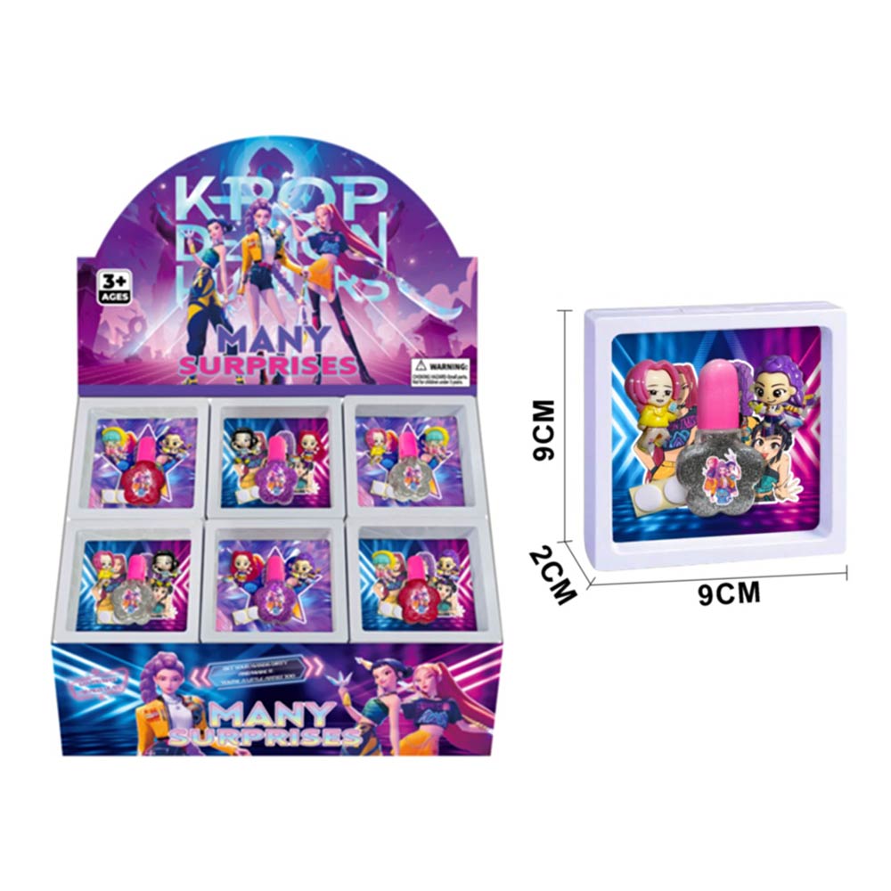 24 SET OF 4 - Kpop Demon Hunters Charm and Glitter Nail Polish Set