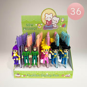 36PCS - Cartoon Character Charm Topper Gel Ball Pens
