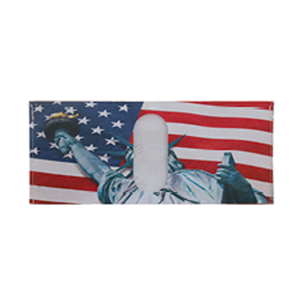 12PCS - American USA Flag Statue Of Liberty Printed Flat Money Case
