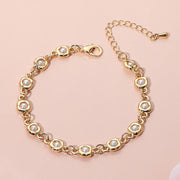 Pearl Cluster Link Chain Bracelets