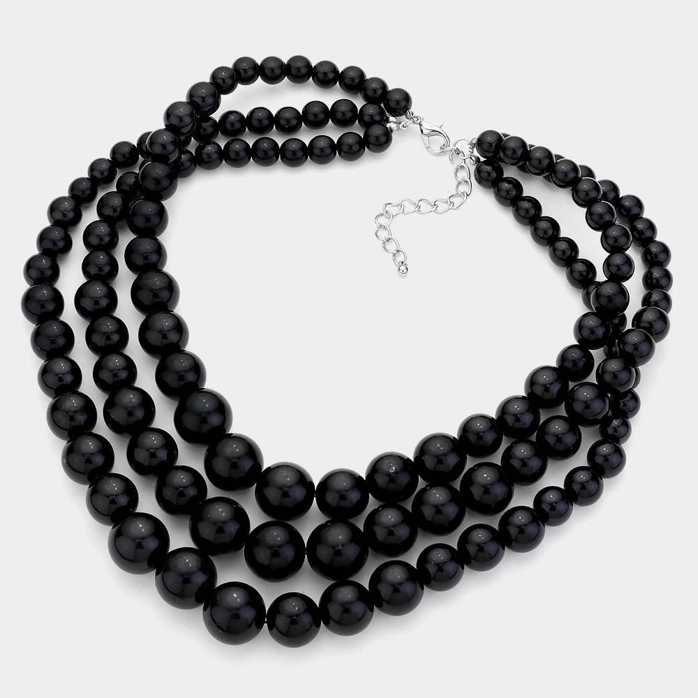 Pearl Layered Chunky Necklace