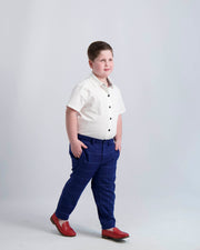 Blue Windowpane Dress Pants