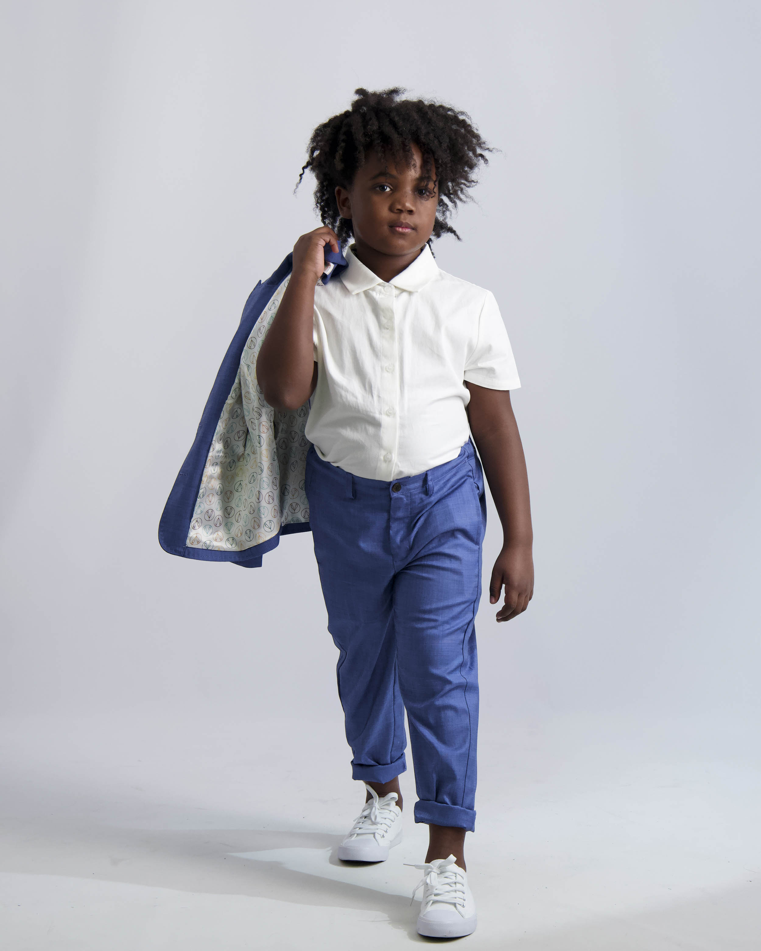Short Sleeve Dress Shirt with Houndstooth Contrast