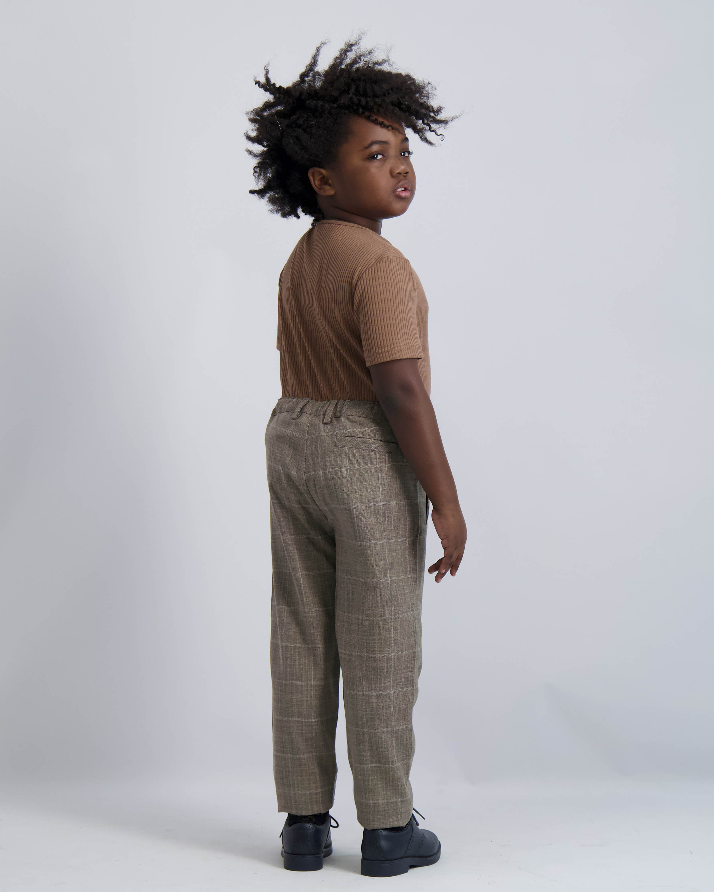 Gingerbread Ribbed Button Top