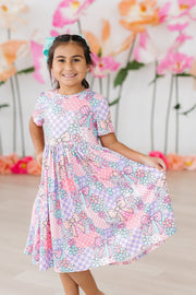 Patchwork Princess S/S Pocket Twirl Dress