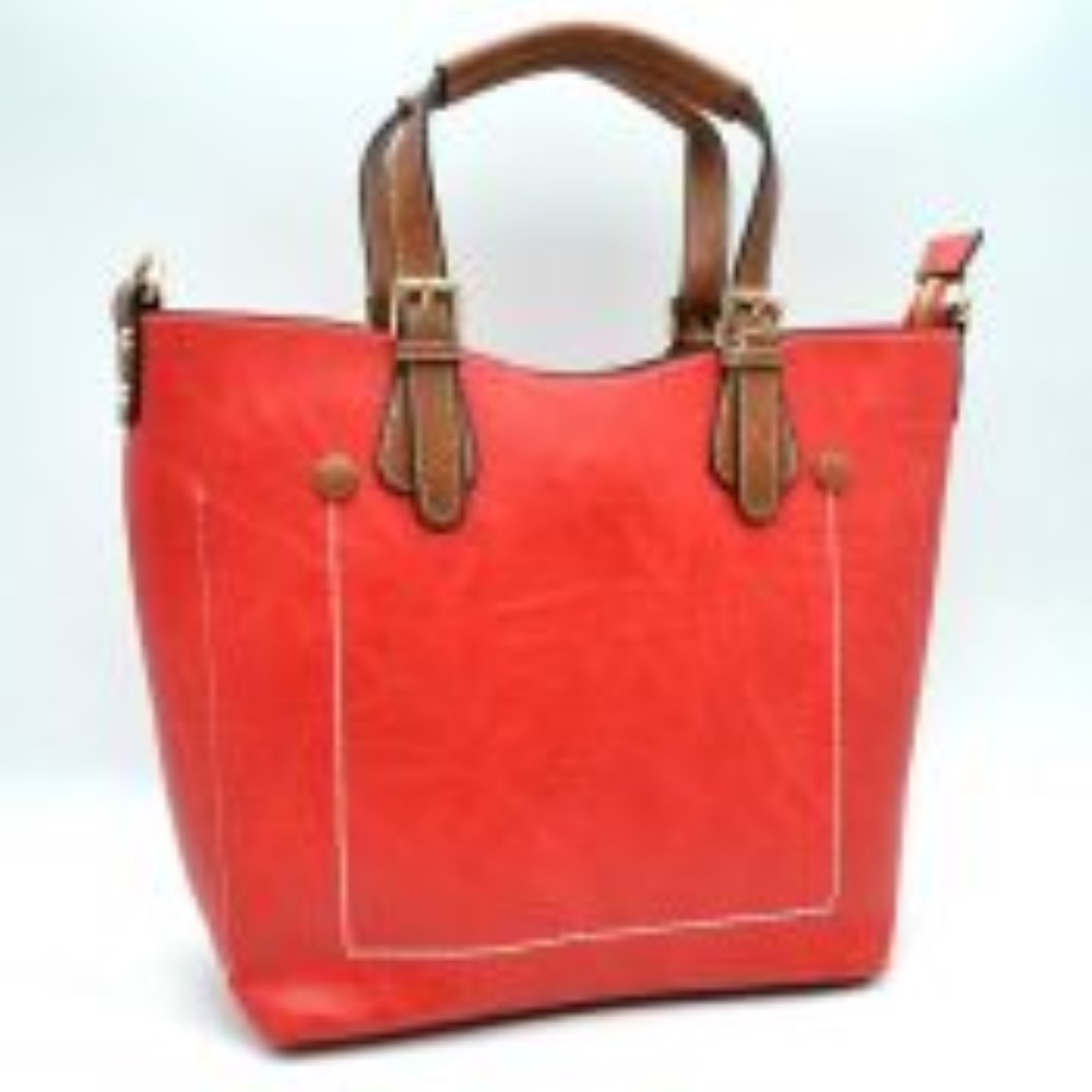 Vegan Leather Tote Shoulder Handbags For Women
