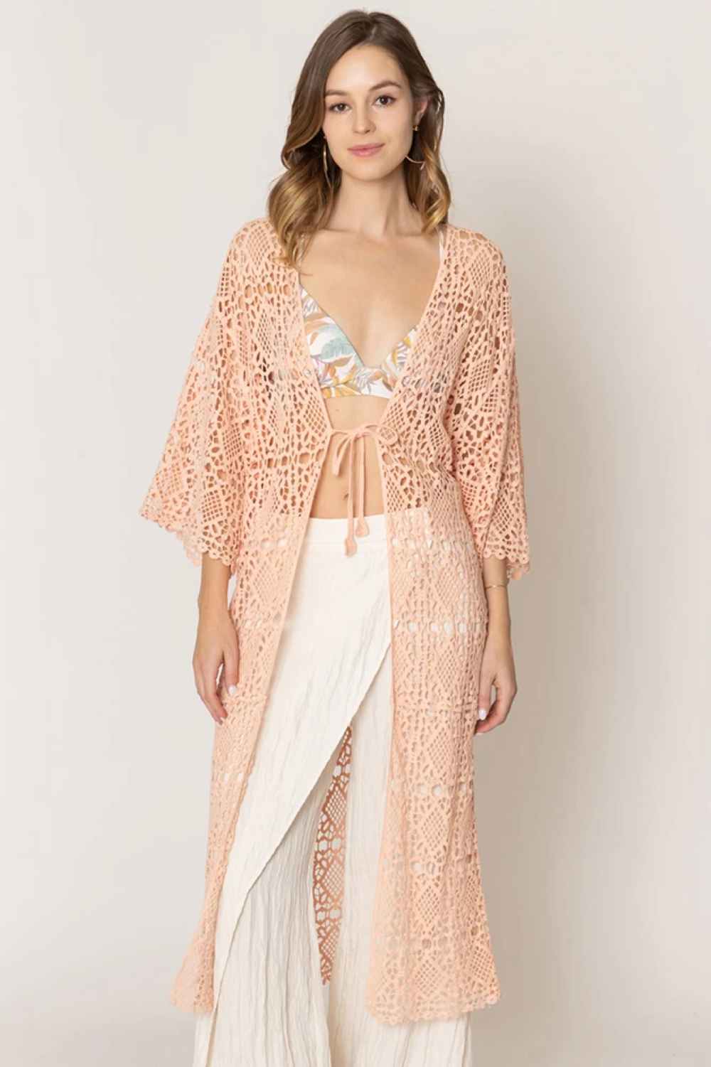 Solid Crochet Cardigan