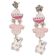 Baby Tiered Seed Bead Earrings