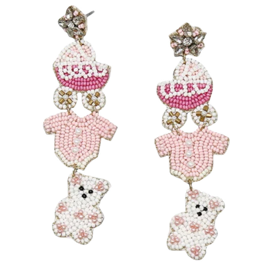 Baby Tiered Seed Bead Earrings