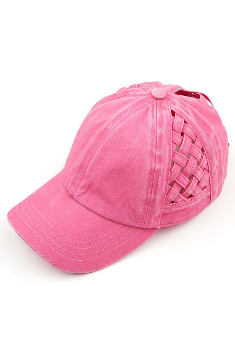 C.C WEAVON BASKET CRISS-CROSS PONYCAP