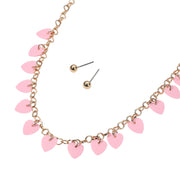 Heart Sequin Station Jewelry Set