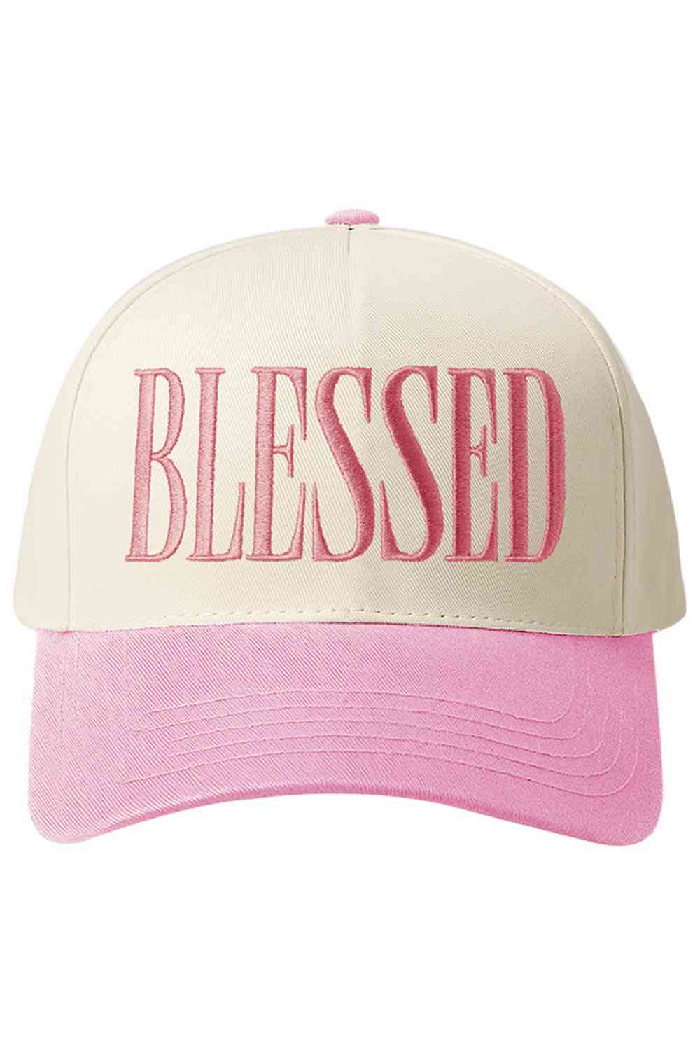 BLESSED Embroidered Letter on Two Tone Baseball Cap
