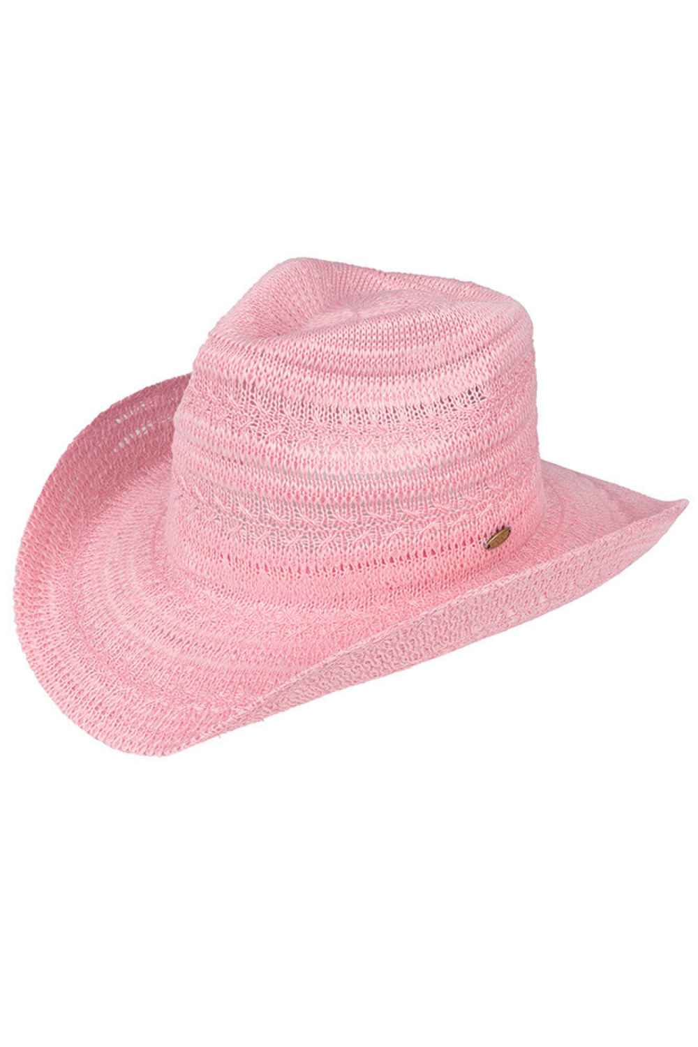 C.C Pattern Knitted Solid Cowboy Hat