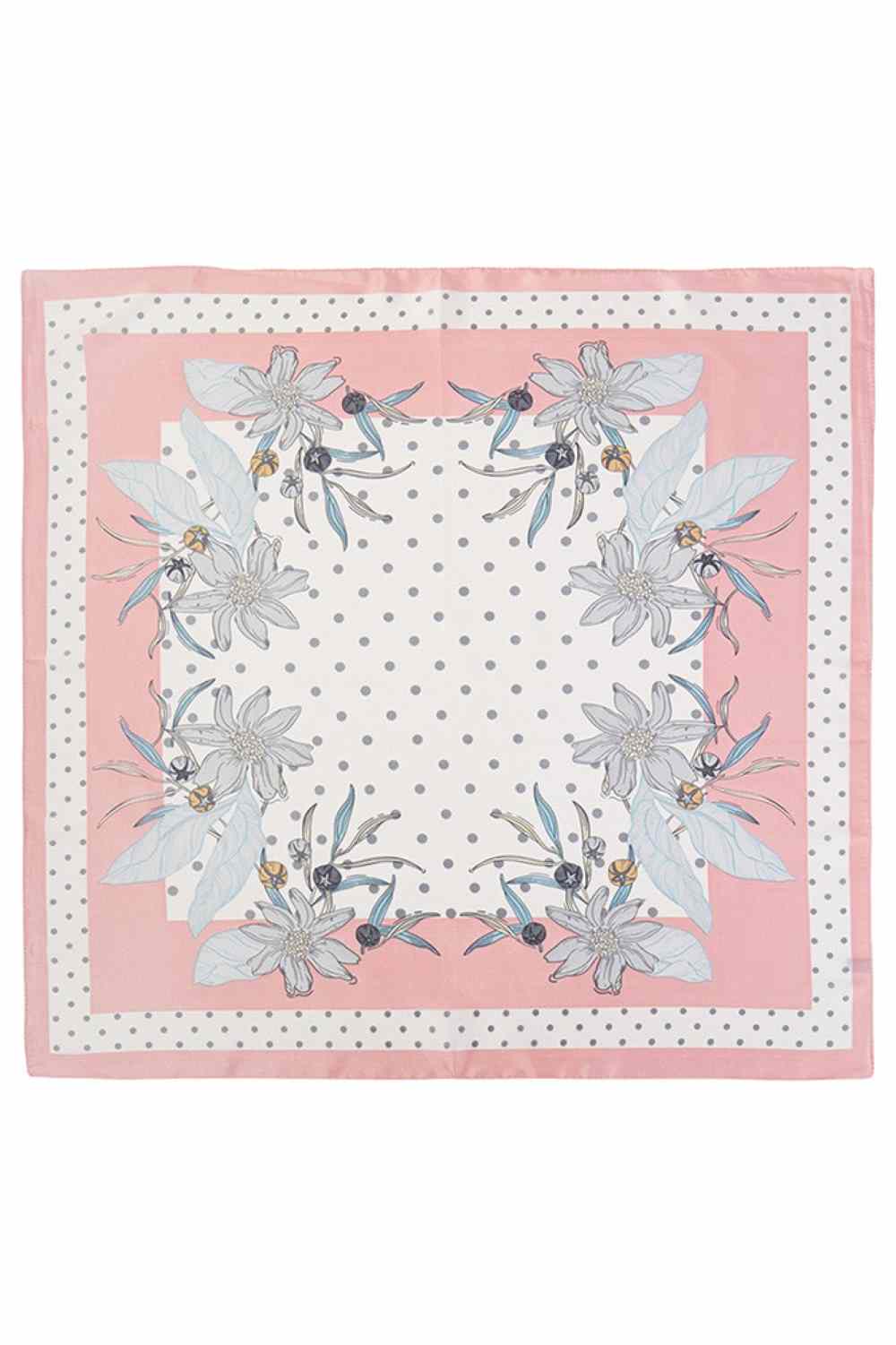 Daisy and Dot Pattern Print Bandana Scarf