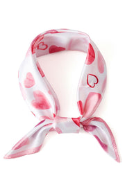 Heart Pattern Print Bandana Scarf