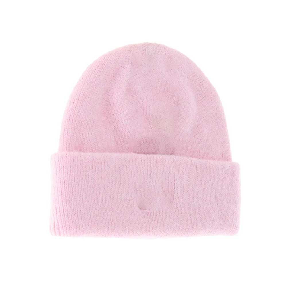 BABY Soft Ribbed Leather Patch C.C. Beanie