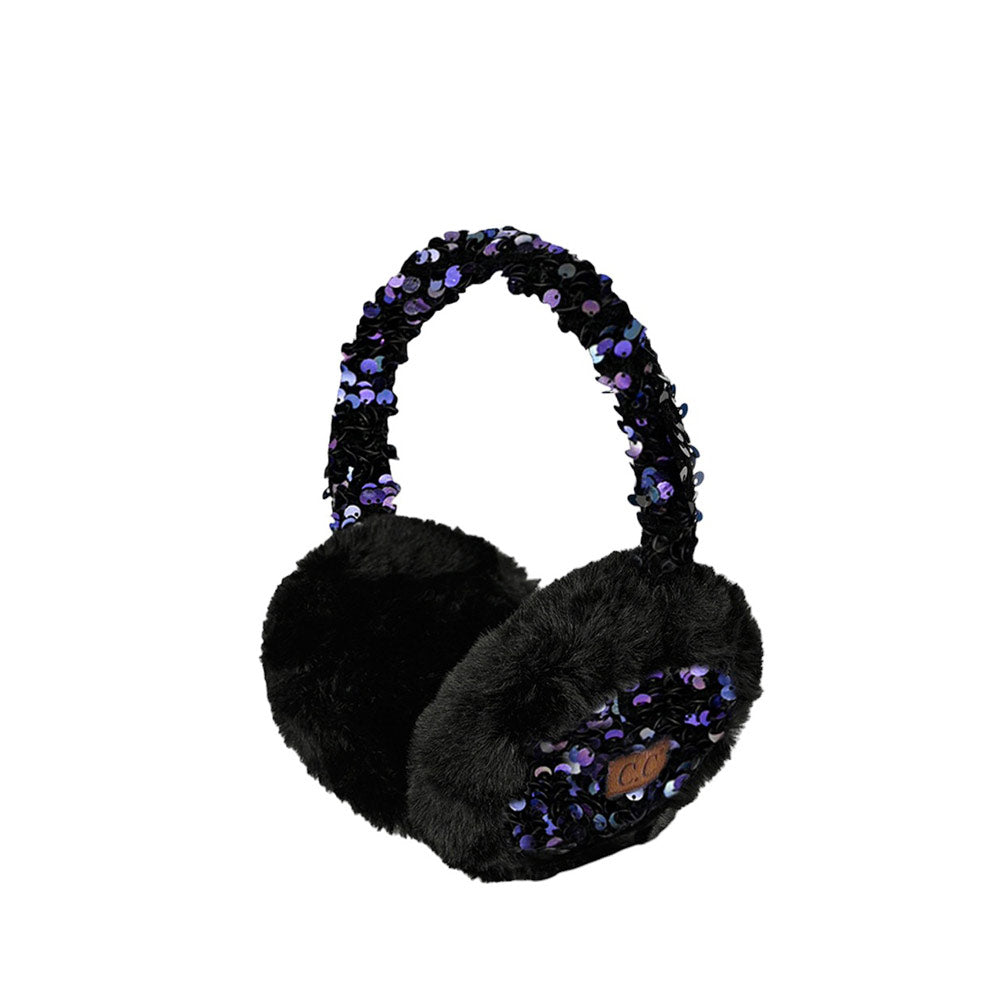 C.C Faux Fur Sequin Earmuff