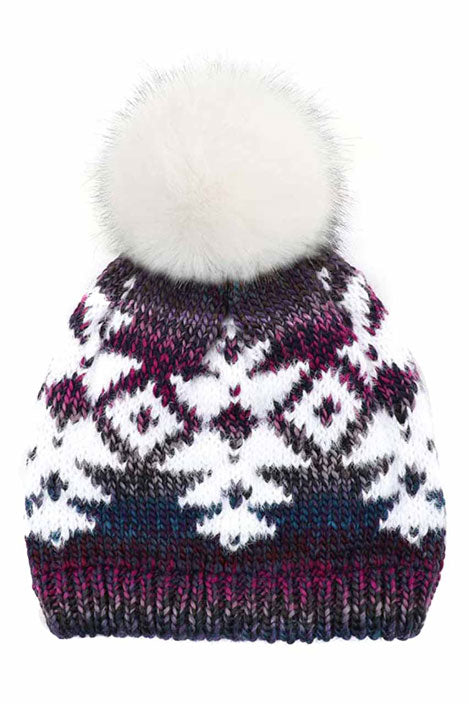 C.C Multi Yarn Aztec Beanie Hat
