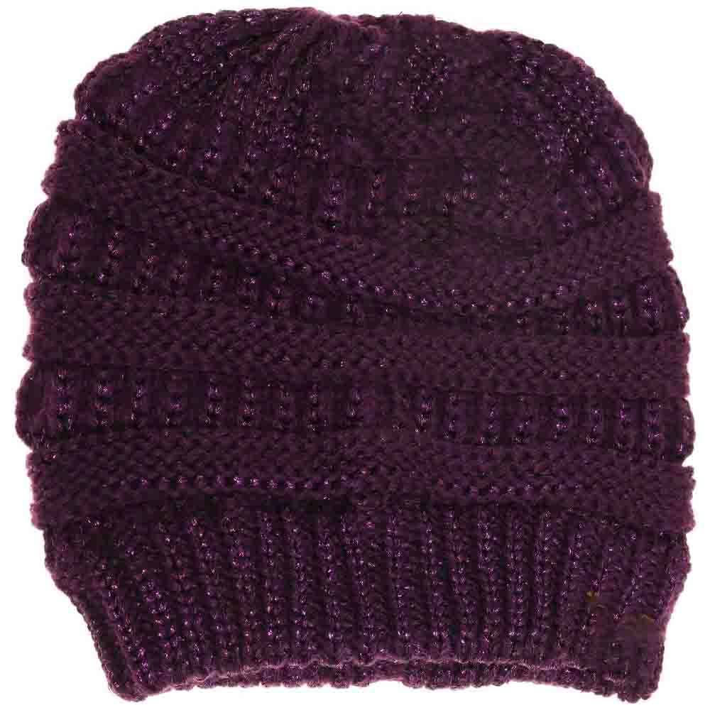 Metallic Beanie Tail C.C Beanie
