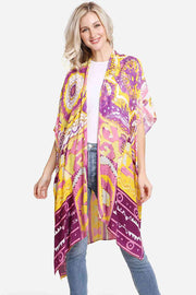 Abstract Pattern Print Kimono