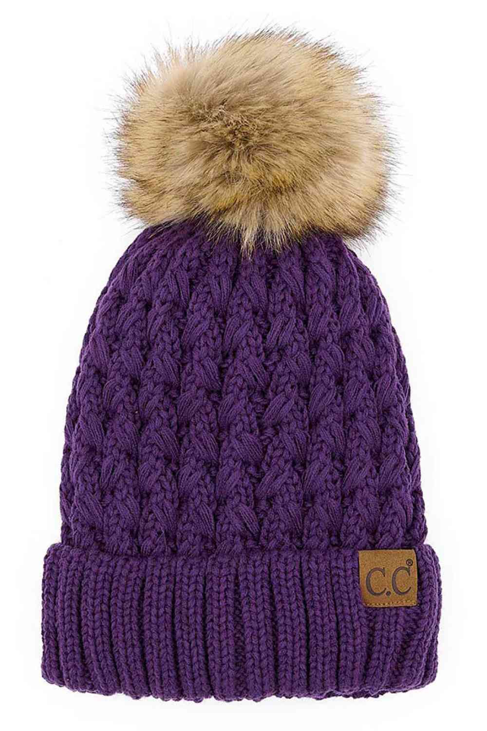 C.C Lattice Crossover Stitch Beanie