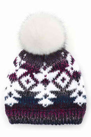 C.C Multi Yarn Aztec Beanie Hat