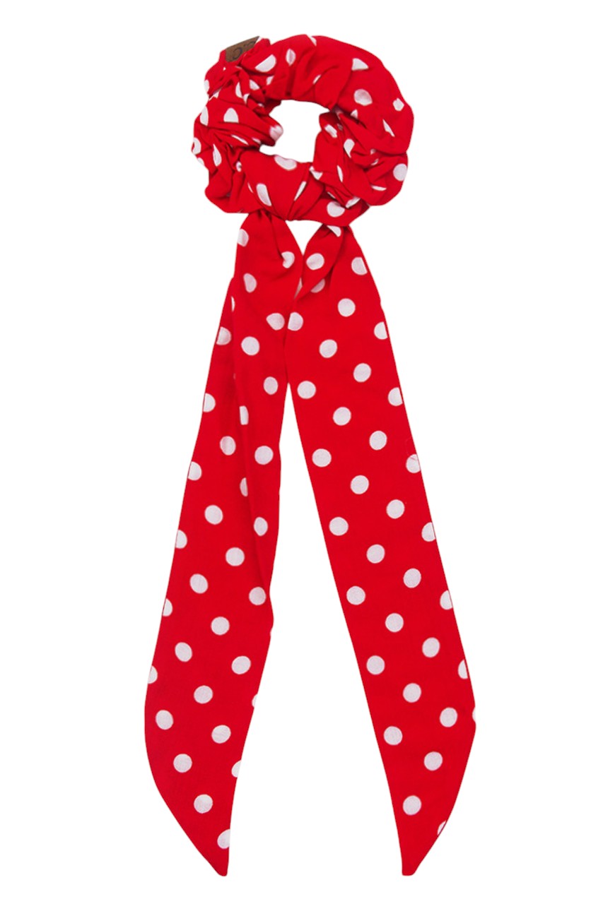 C.C POLKA DOT SASH SCRUNCHIES