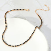 Brass Metal Rhinestone Necklace