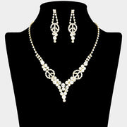 Crystal rhinestone peace symbol necklace