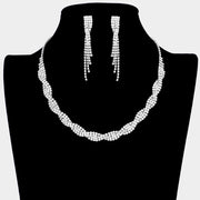 Braided Rhinestone Necklace
