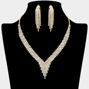 CZ Stone Paved Fringe Necklace