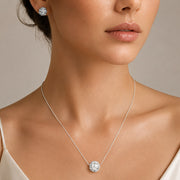 Rhinestone Ball Pendant Necklace