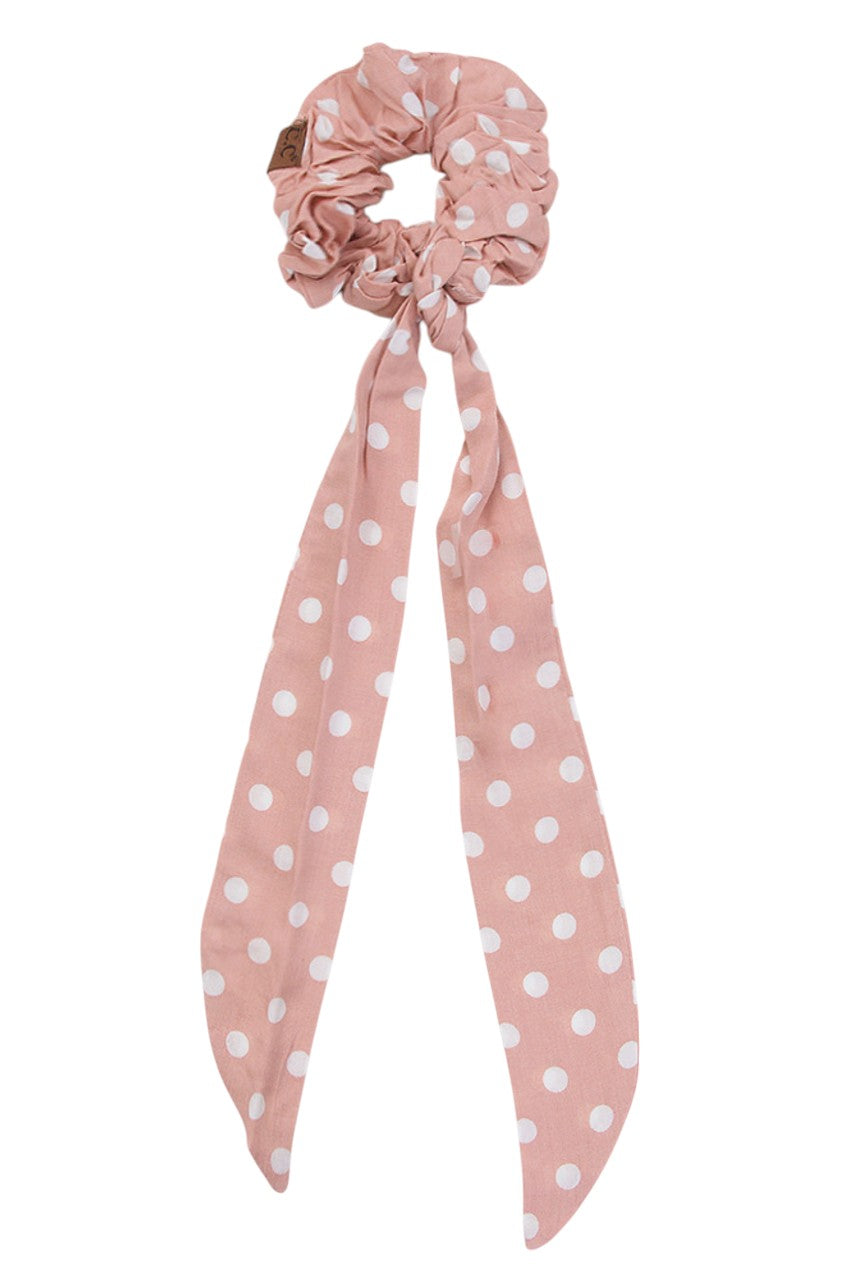 C.C POLKA DOT SASH SCRUNCHIES