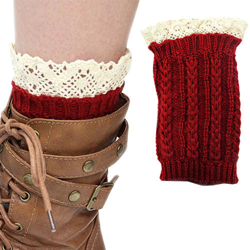 Medium Large Cutie Pie Acrylic Leg Warmer Boot Topper