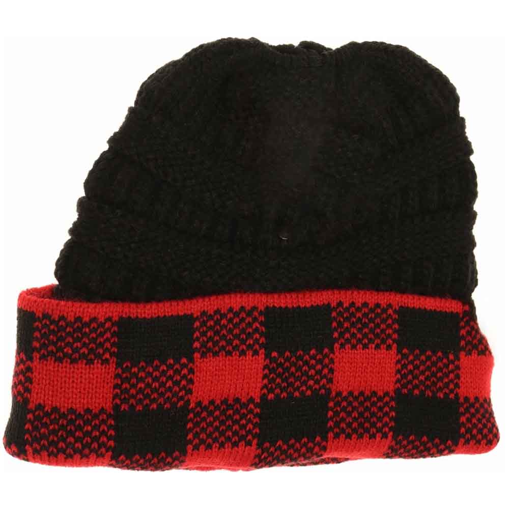 Buffalo Check C.C Beanie Tail