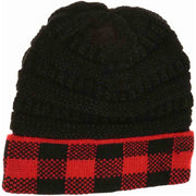 Buffalo Check Knit C.C Beanie