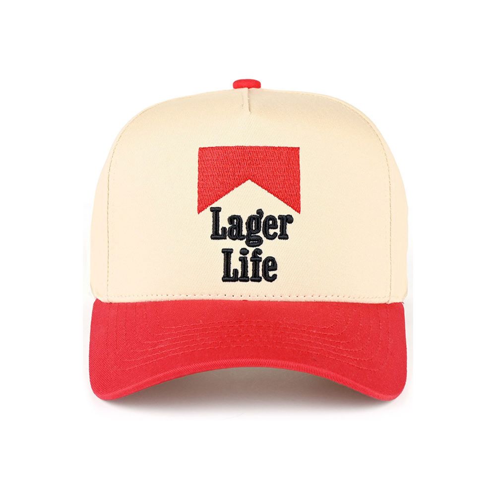 C.C LAGER LIFE Letter Two Tone Trucker Cap