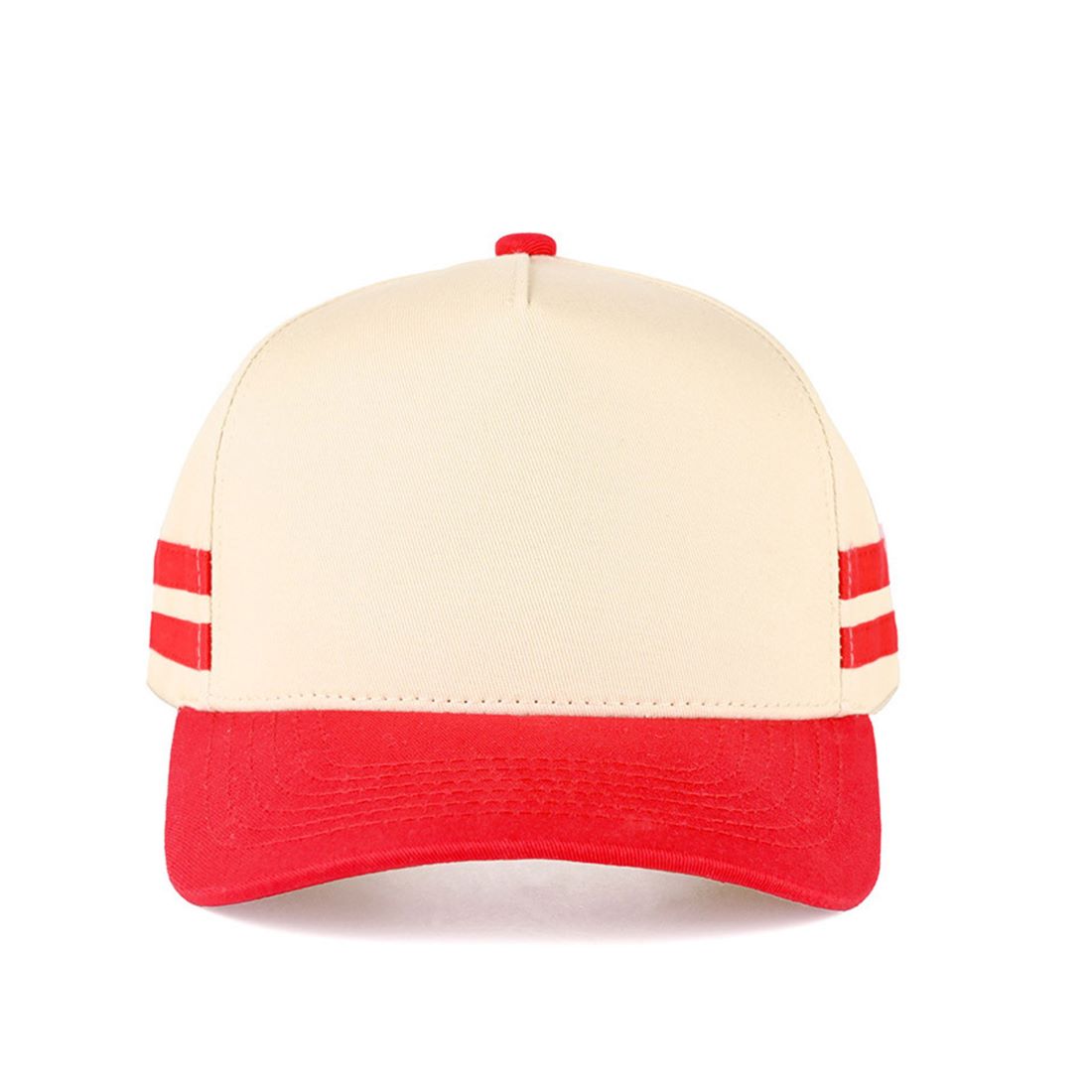 C.C Two Bold Stripes Side Two Tone Trucker Cap