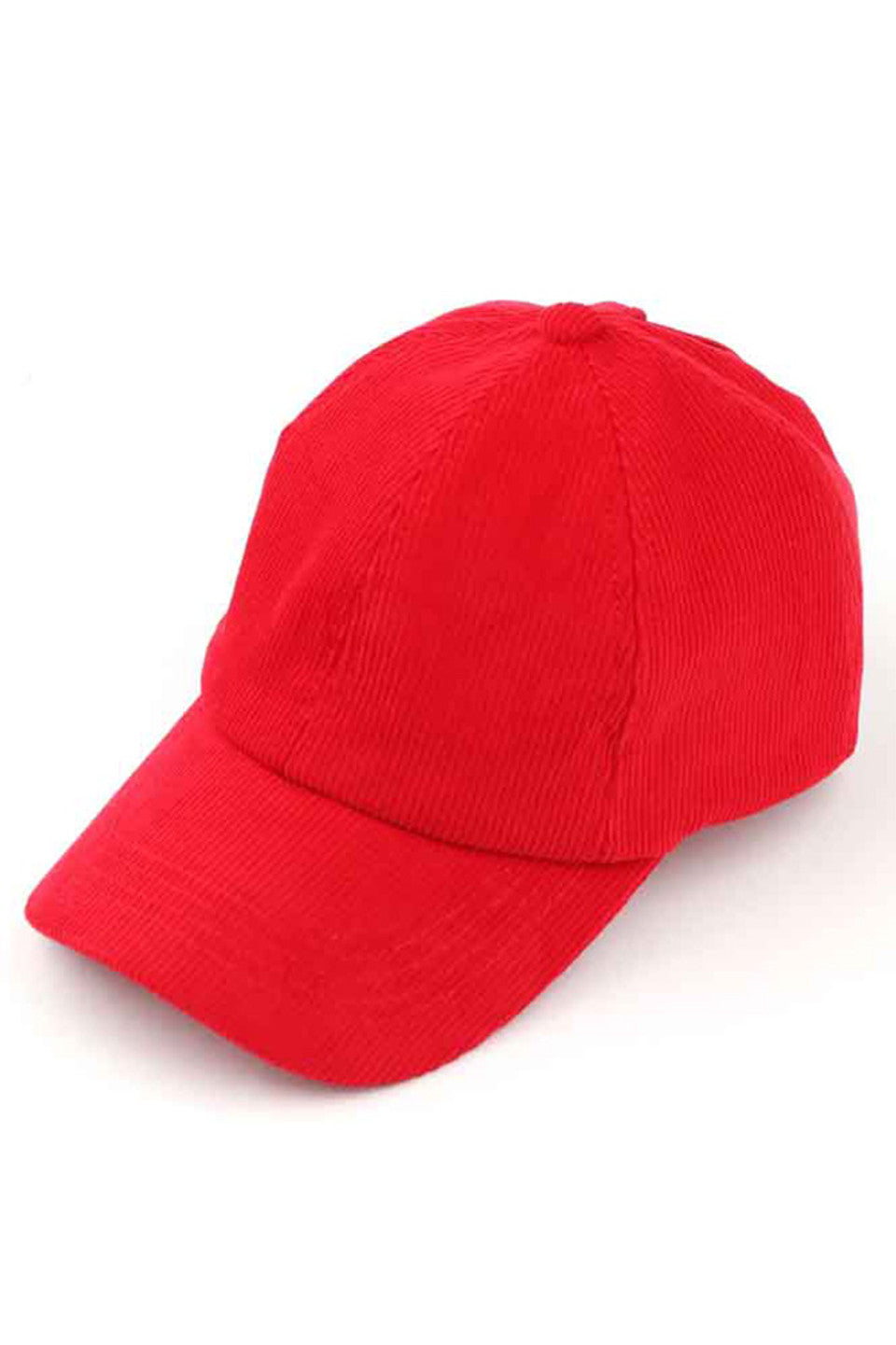 Corduroy Criss-cross Pony Cap