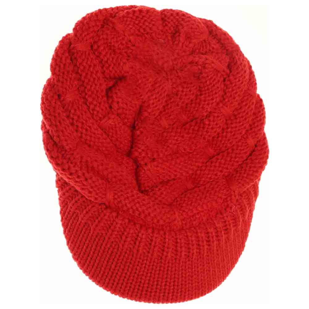 Ribbed Knit C.C Hat with Brim
