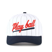 C.C Play Ball Letter Stripe Pattern Two Tone Trucker Hat Baseball Cap