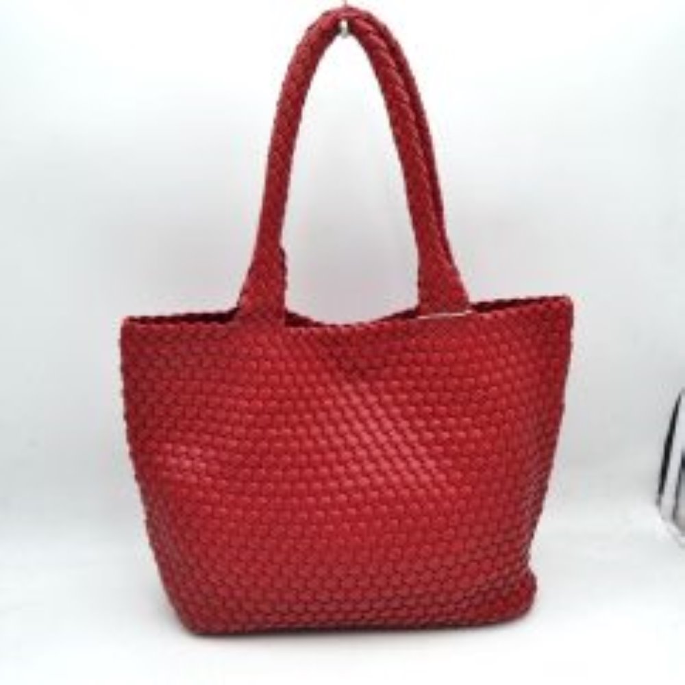 Woven Tote Bag with Matching Zipper Pouch