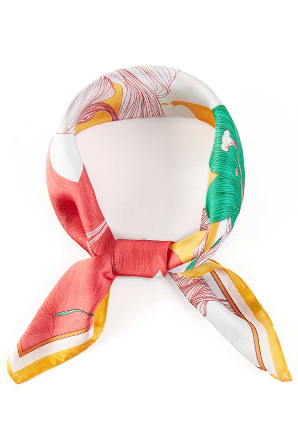 Big Floral Pattern Print Bandana Scarf