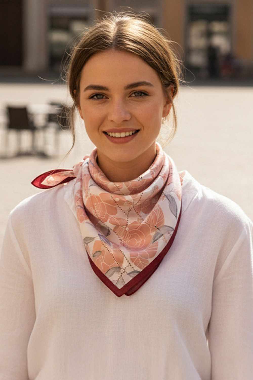 Botanical Pattern Print Bandana Scarf
